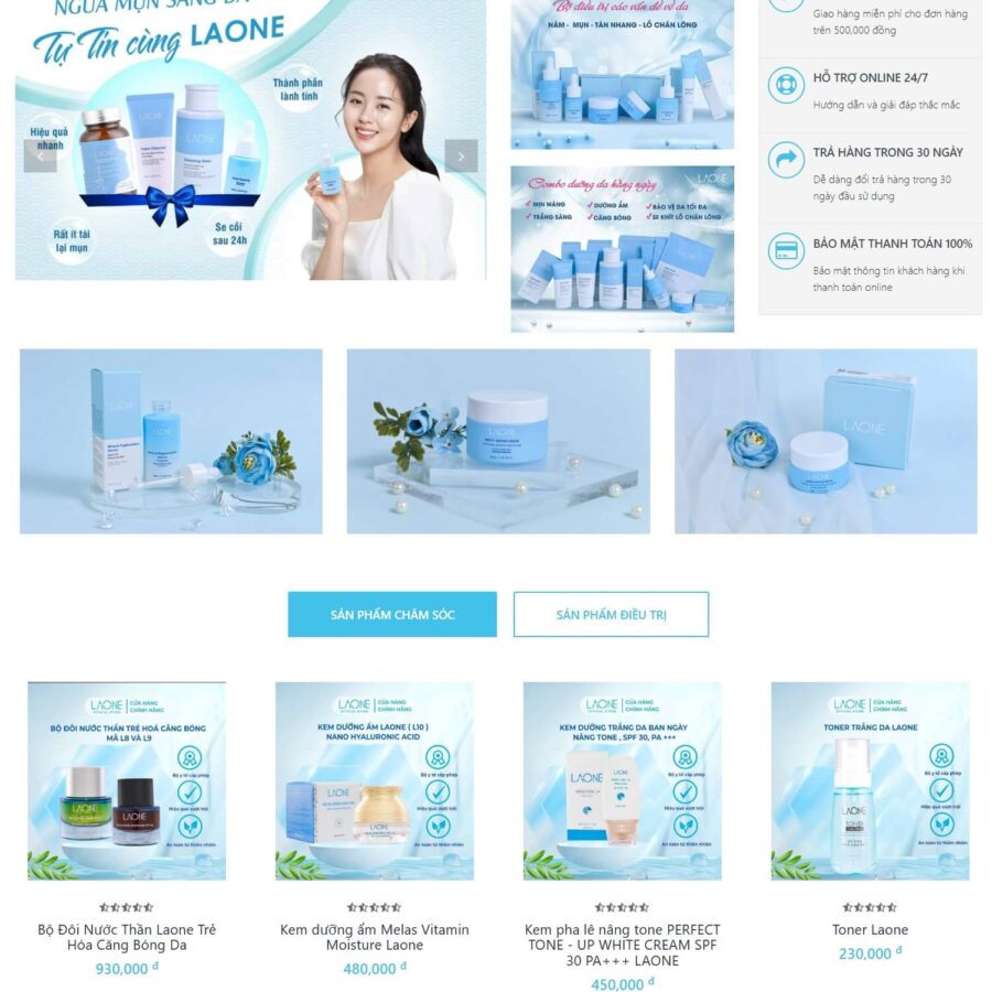 Theme WordPress Mỹ Phẩm LAONE