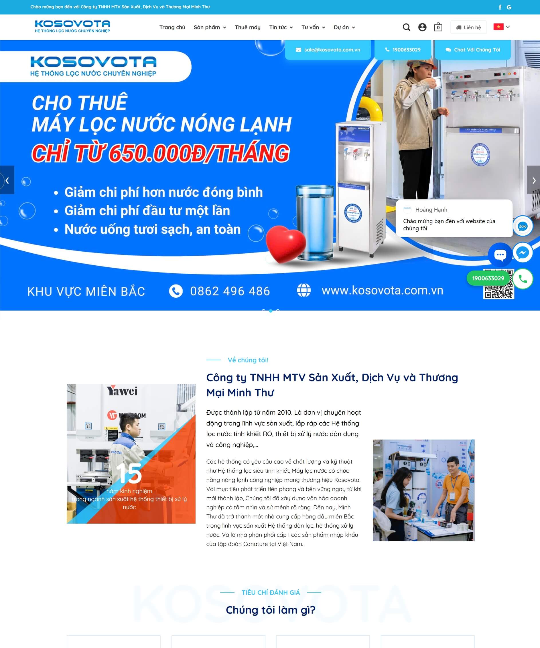 Theme WordPress Công Nghệ Máy Lọc Nước Kosovota