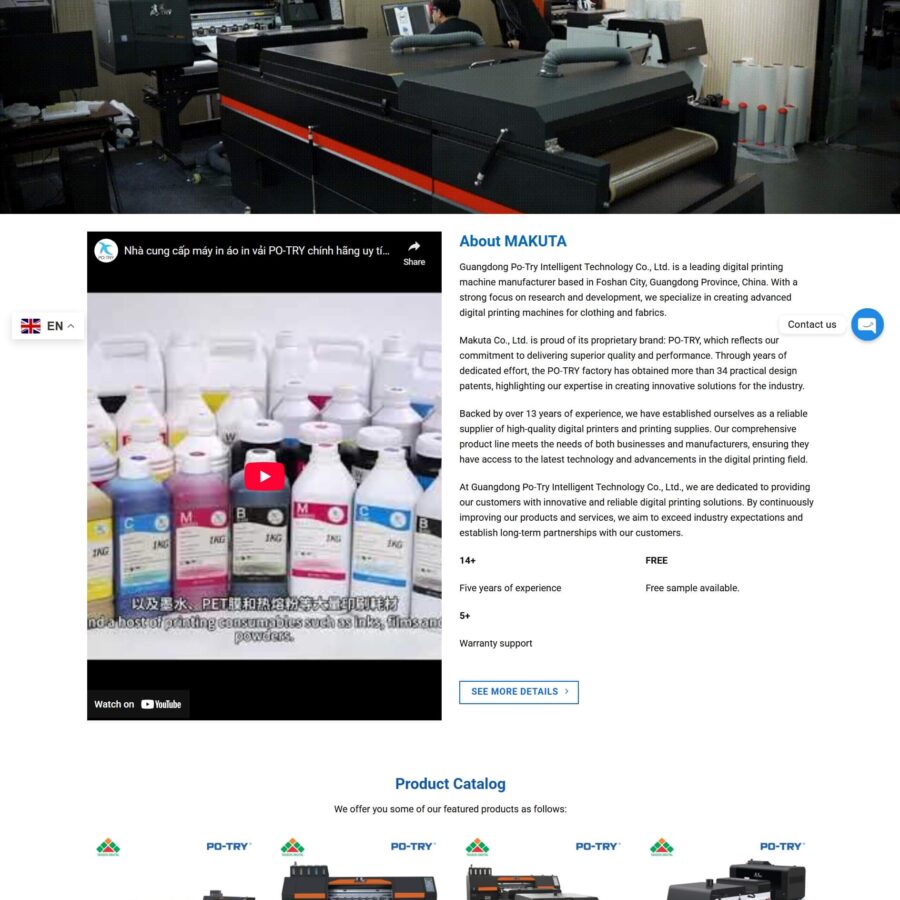 Theme WordPress Công Nghệ Máy In