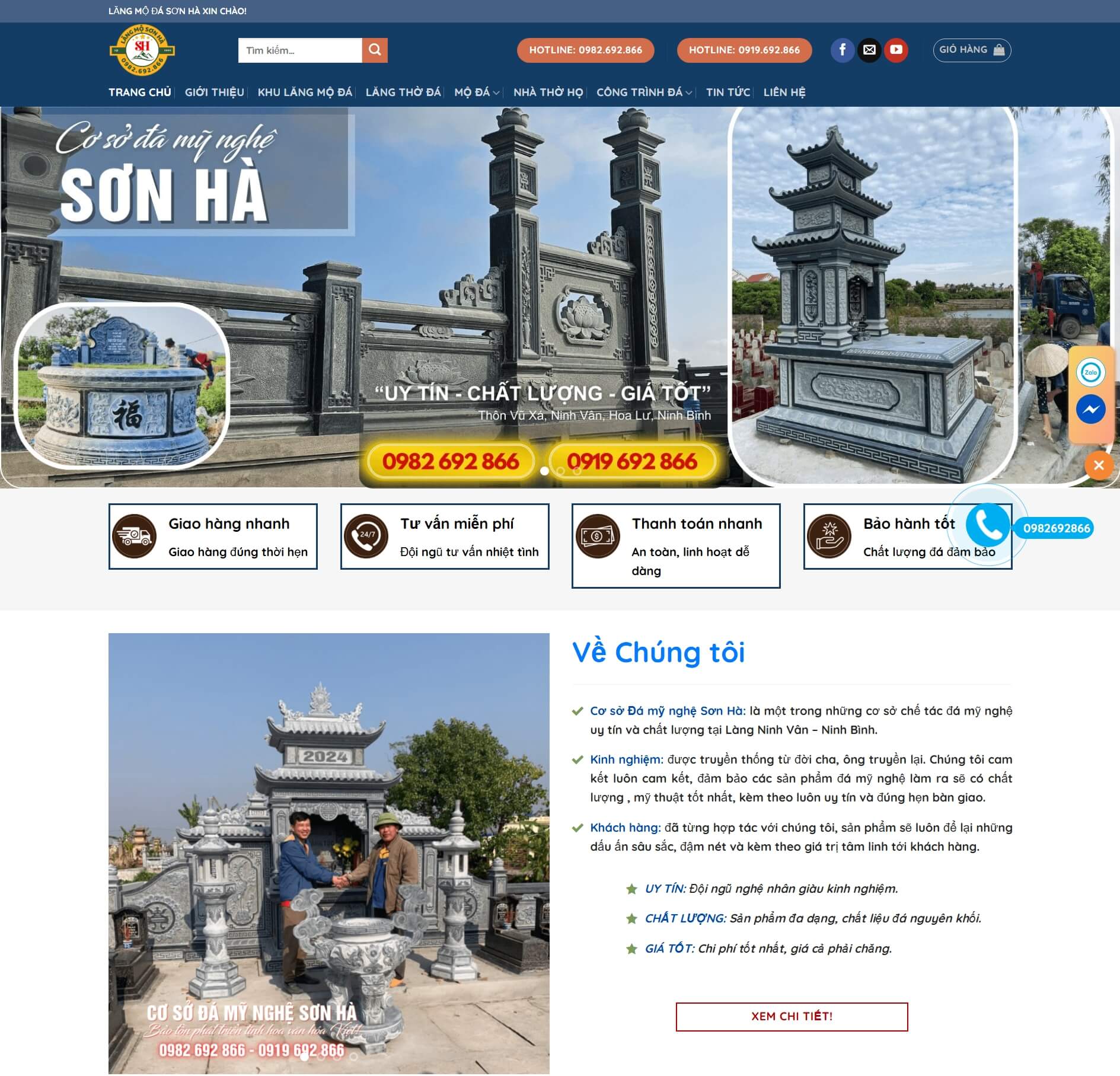 Theme WordPress đá mỹ nghệ 05