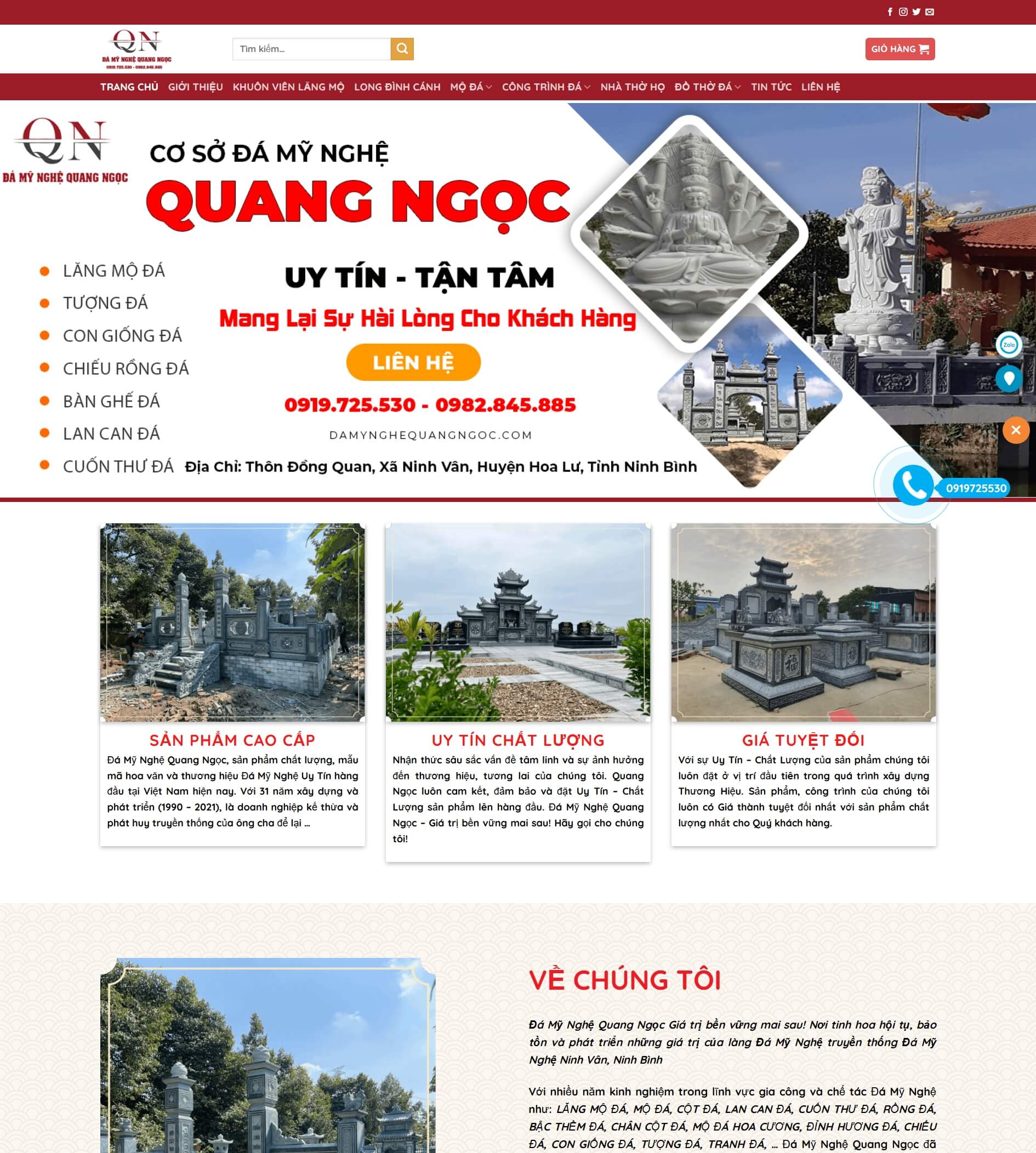 Theme WordPress đá mỹ nghệ 14