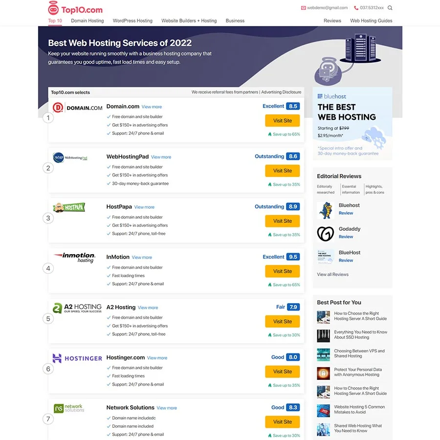 Theme WordPress làm tiếp thị liên kết hosting